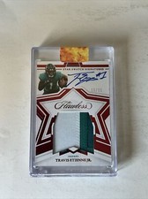 2022 Panini Flawless Travis Etienne Jr. 10/15 On Card Auto 3 Color Patch Jaguars
