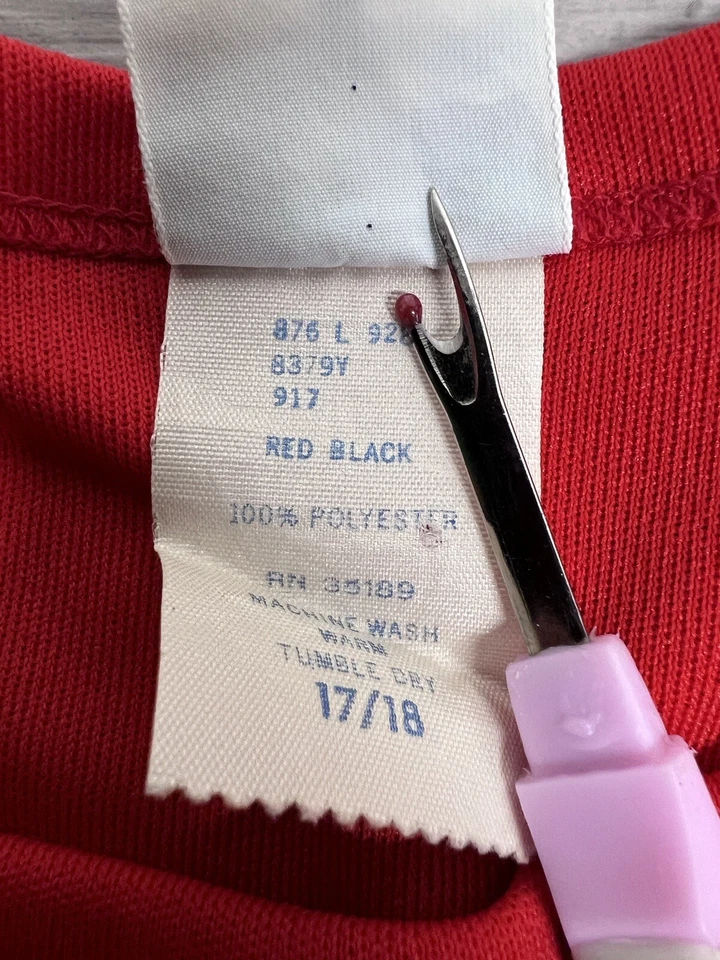 Vintage 60s 70s Womens Striped Shirt Long Sleeve Mod Casual Top K-Mart Sz 17/18 - Image 4 of 4