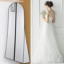 Garment Bag Wedding Dress Cover Protective Cover for 72'' x 27.6'' Black Edge