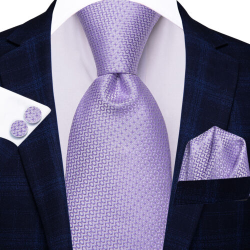 Silk Mens Tie Set Necktie Pocket Square Cufflinks Optional Wedding Party Office - Picture 35 of 293