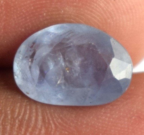 Pietra preziosa ovale zaffiro blu Ceylon 3,25 carati 10 x 7 mm 100% naturale certificata BS45 - Foto 6 di 13