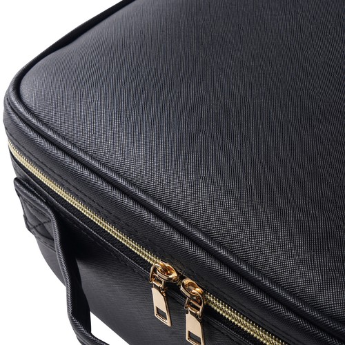 Tragbare Make-up Tasche Reise Kosmetik Organizer mit LED Spiegel - 3 Farben Modi, USA - Bild 10 von 11