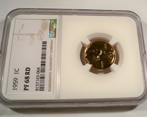 1959 NGC PF 68 RD LINCOLN CENT PROOF 1c PF68RD RED - Picture 3 of 4