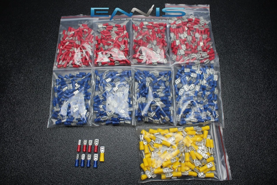 900 PK 10-22 GAUGE VINYL QUICK DISCONNECT FEMALE 100 PCS EA .110 .187 .205 .250 - Image 2 of 3