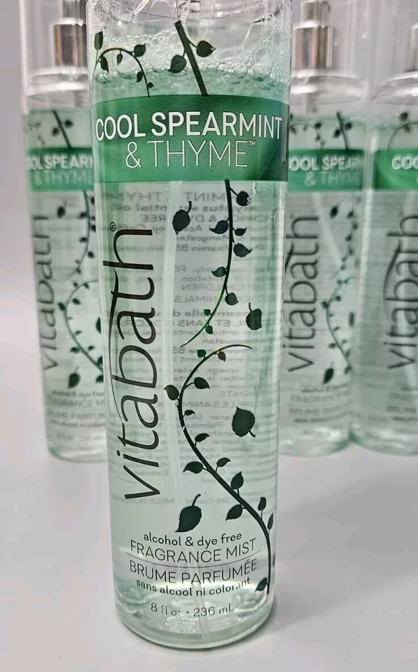 Vitabath Cool Menta Verde y Tomillo Fragancia Bruma Sin Alcohol y Tinte 8oz (LOTE DE 4) Foto 2 de 3