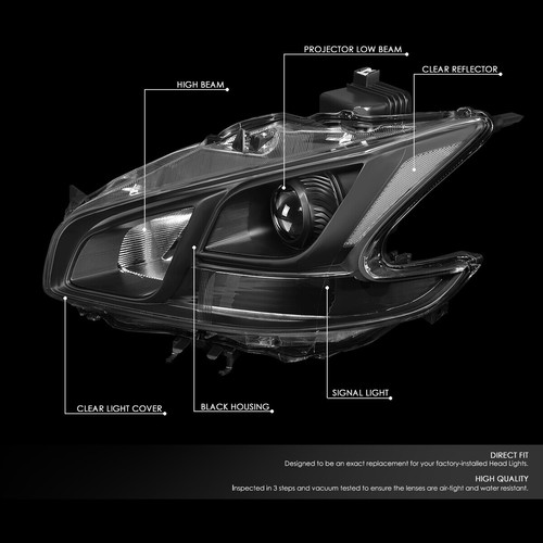 FOR 2009-2014 Nissan MAXIMA PROJECTOR HEADLIGHT HEAD LAMPS W/LED KIT+COOL FAN - Picture 2 of 12