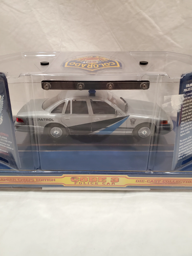 Vintage Die-Cast Colorado Crown Victoria Code 3 Cruiser & Patch Original Box - Picture 5 of 6