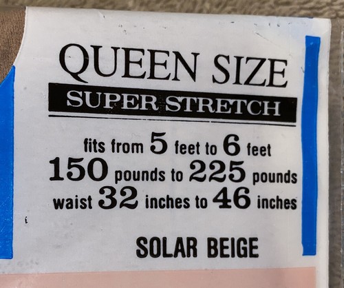 Nos El-Al Strumpfhose Queen-Size SOLAR BEIGE Vintage 1970er-80er - Bild 2 von 5