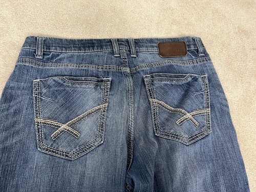 BKE Buckle Jeans Mens 36 Blue Tyler Distressed Buckle VINTAGE Y2K 36 X 32 - Picture 16 of 19