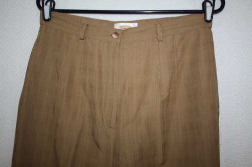 Pantalones de Vestir Talbots Talla 8 (29x30) Marrón Glen Cuadros Ligero Pierna Recta - Imagen 2 de 6