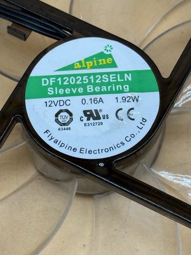 Alpine- Fan - 12v DC - 0.16a - 1.92w - DF1202512SELN - Used , Tested , Works - Picture 2 of 5