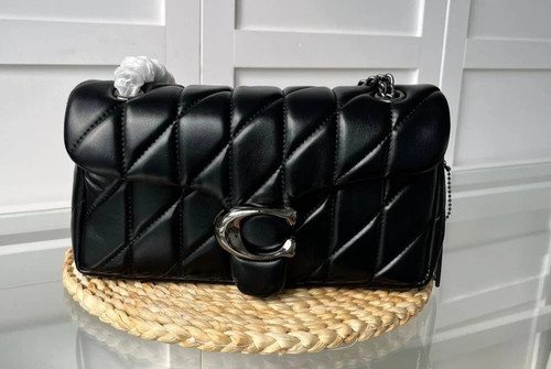 CP150 Coach Schultertasche schwarz Tabby 26 gesteppt Leder Outlet-Produkte neu mit Etikett - Bild 1 von 7