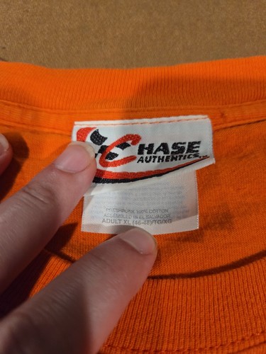 Vintage Chase Authentics Dale Earnhardt Jr.  Flame Orange Long Sleeve T-Shirt XL - Picture 5 of 9