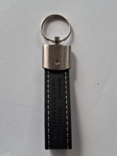 GENUINE BMW MINI MAIN DEALER LEATHER LOOP AND METAL KEYRING FOB. COOPER S ONE. - Picture 3 of 3