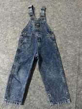 OshKosh B'Gosh Size 4 Vestbak Bib Overall Stonewash Denim Vintage USA 1990