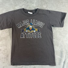 Vintage Disney Store Donald Duck Gray Tshirt Xs Kids