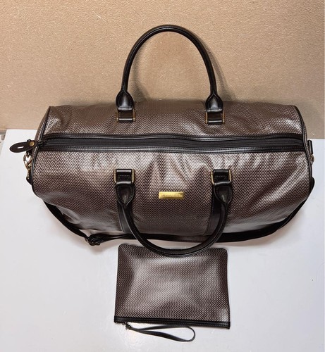 Pierre Cardin Boston Bag Gray/Black Pouch Used Accessories - Picture 5 of 12