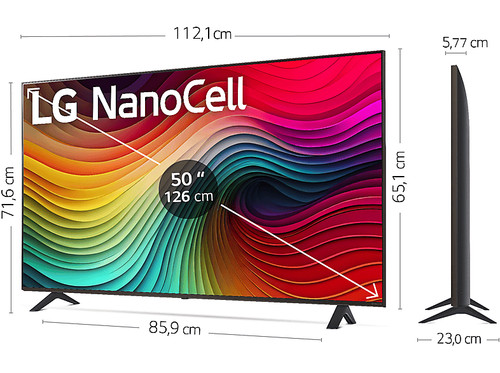 TV LED 50" - LG 50NANO82T6B, UHD 4K, Procesador Inteligente 4K, Smart TV, DVB-T2 - Imagen 2 de 12