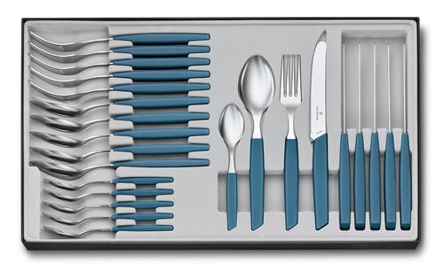 Victorinox - Swiss Modern Besteck, 24-teilig - Cornflower-Blue - 6.9096.11W2.24