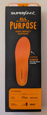 Superfeet All-Purpose High Impact Support Insoles Orange Orthotic Arch Support 