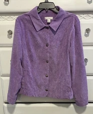 Christopher & Banks Light Purple Corduroy Women's Jacket- Size Large