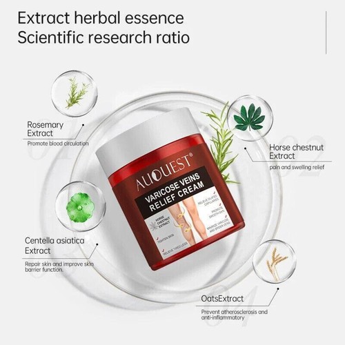 Krampfadern Relief Creme lindert müde Beine Spinnenschmerzen strafft glatte Haut - Bild 8 von 10