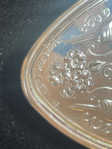 Toalla de plata esterlina 1974 árbol de navidad y colgantes de colección 4 tortugas palomas - Imagen 8 de 8