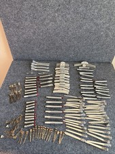 140 Vtg Aluminum Metal Hair Clip Curler Lot Tip-Top Goody Wave Clips Perm Rods