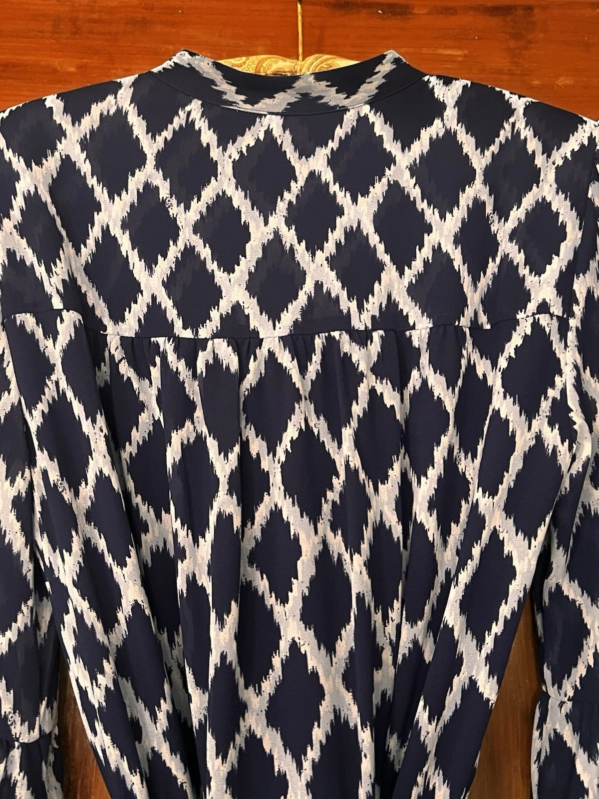 Camicia Michael Michael Kors stampa Ikat a strati blu Shore taglia 4