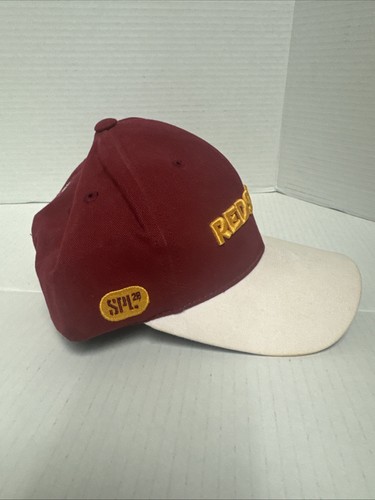 Vintage Washington Redskins Mütze Cap NFL weinrot & weiß Feder bestickt - Bild 4 von 6