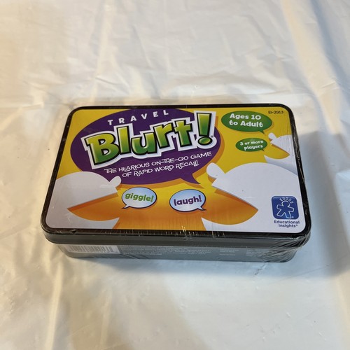 Educational Insights Boardgame Blurt! (Travel Ed). NEW FACTORY SEALED Cards!