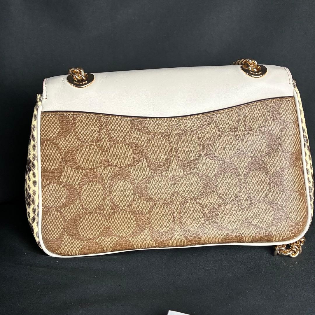 Coach Signature Python Pattern Chain Shoulder Bag… - image 5