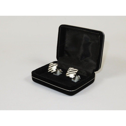 Hombres J.Valintin Gemelos por Vitorofolo para Camisa Puño Francés V29-10 Plateado Blanco - Imagen 5 de 5