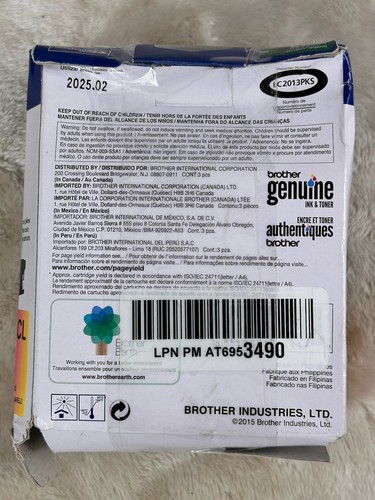 Brother LC201CL Ink Cartridge Yellow Cyan Magenta 3 Color Pack exp: 02-2025 - Picture 2 of 10