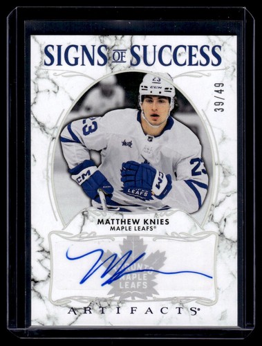 2024-25 Upper Deck Artifacts Signs of Success Matthew Knies Auto /49 #SOS-MK - Picture 1 of 2
