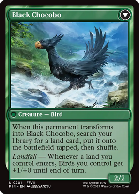 final fantasy mtg black chocobo Ultra Pro Premium Holofoil Playmat - - Traveling - You may play lands and cast Bird spells from the top of your library Can I pull the black