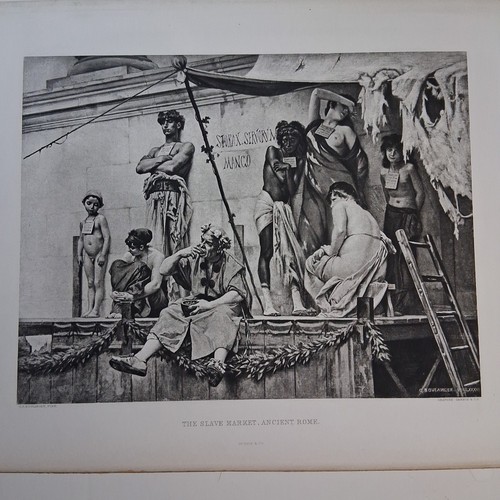 Antiguo fotograbado El mercado de esclavos Antigua Roma M. Boulanger 1888 con información - Imagen 1 de 6