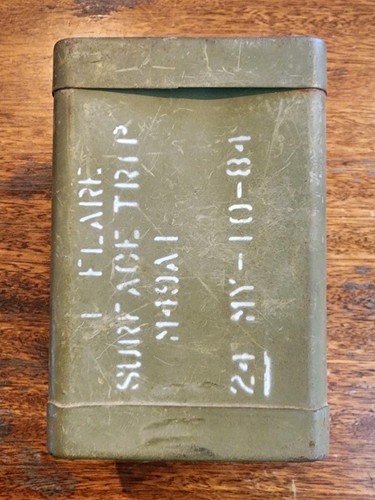 Empty Surface M49a1 Trip Flare Storage Metal Tin Ammo Can