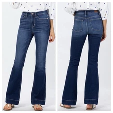 JUDY BLUE High Rise Flare Trouser Jean JB82443MD size 13/31 Excellent Womens