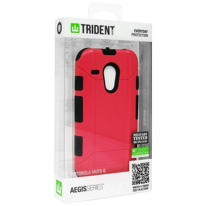 Funda híbrida Trident Aegis roja de doble capa para Motorola Moto G 1ª generación Foto 3 de 4