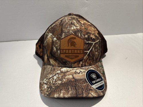 Michigan State Spartans Realtree Edge Camo Hat, Top of the World New - Picture 6 of 16