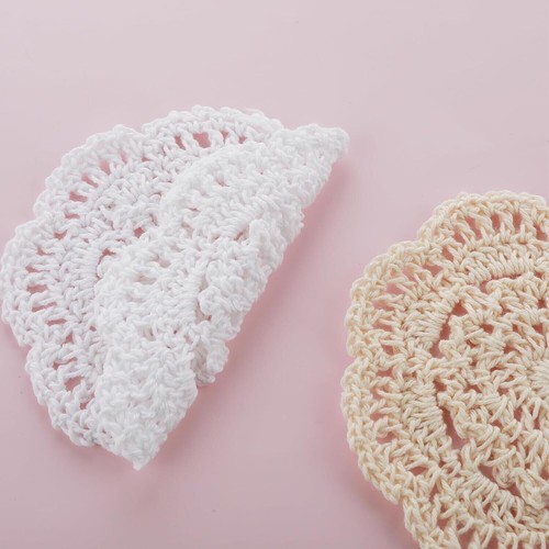 12Pcs Vintage Hand Crochet Lace Doilies Small Coasters Round Flower Doily 10cm - Picture 8 of 12