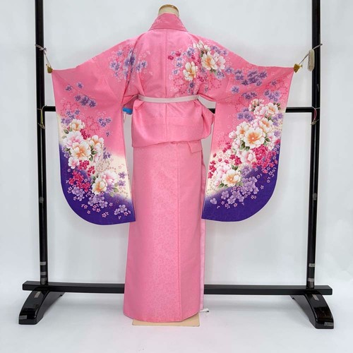 kofurisode Japanischer Kimono Kimono Hakama Girl Nisyakusode L Gr. Rosa 4584 - Bild 6 von 10