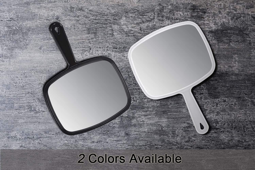 PROTECLE Hand Mirror, 10.3" L X 7.4" W Salon Barber Hairdressing Handheld Mirror - Picture 6 of 12