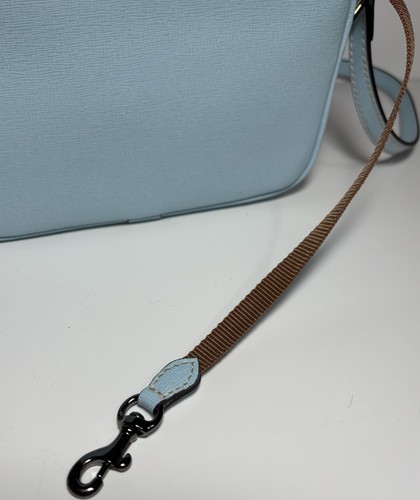 Dooney & Bourke Saffiano Sawyer Camera Bag Light Blue Crossbody East West EUC - Picture 10 of 22