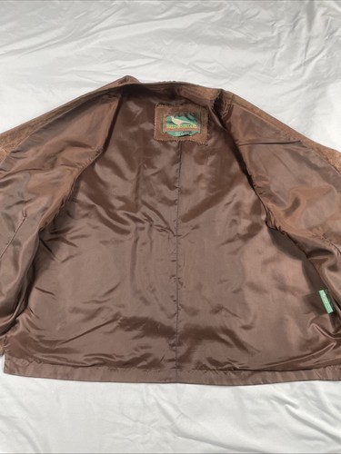 Field and Stream Vest Adult Size XL  Brown 100% Genuine Leather Pockets Mens - Picture 12 of 14