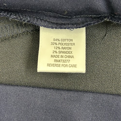 Croft & Barrow Straight Mid Rise Pants Size 18 Short Color Navy New With Tags - Picture 15 of 17