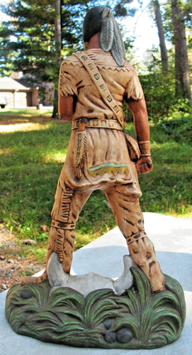 Vintage Tall Hobby Ceramics Walking Native American Indian Brave Signed Pat 1988 - Picture 3 of 14