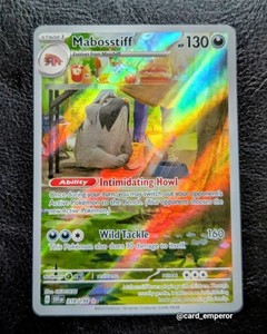 Pokemon Scarlet & Violet 218/198 Mabosstiff 2023 Full Illustration Rare Holo NM+