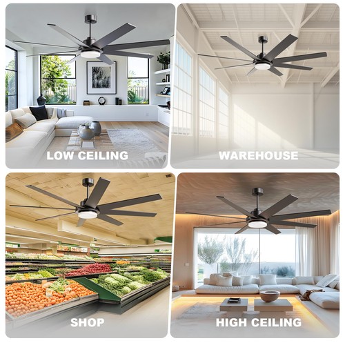 72 Inch Ceiling Fan with Lights and Remote LED Ceiling Fans Reversible 24db Q... - Picture 7 of 7